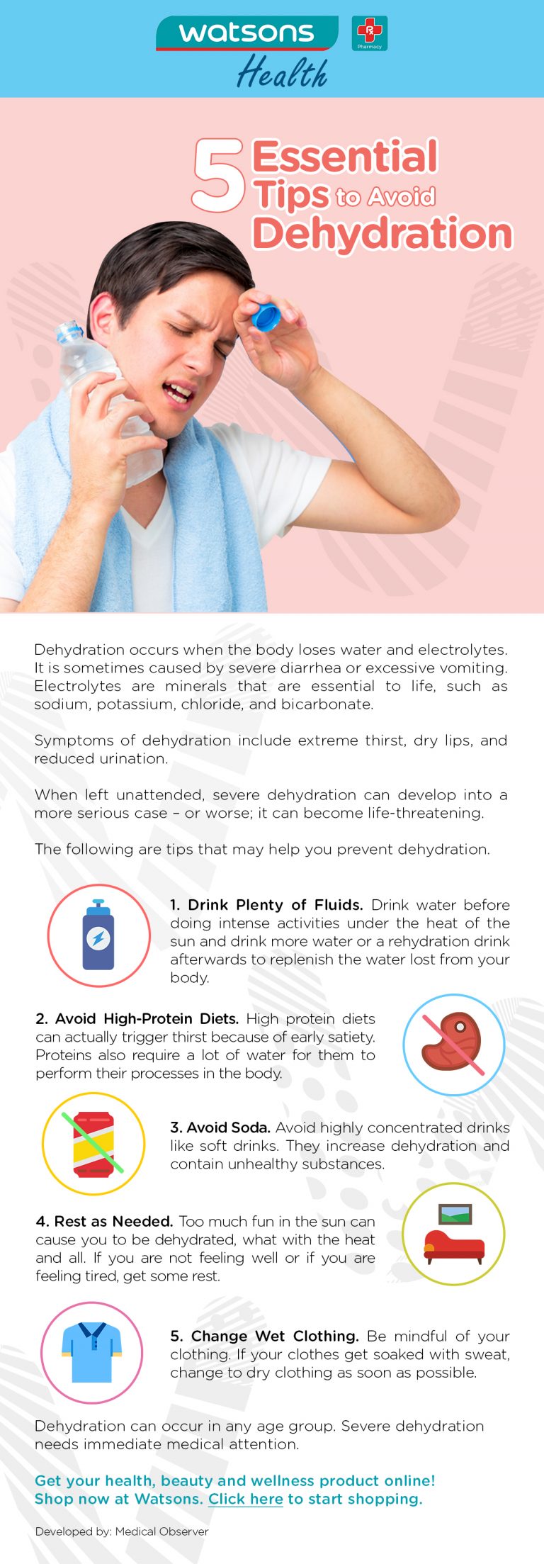 Dehydration has a lot of serious consequences. Keep in mind the ...